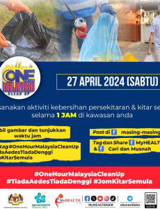 One Hour Malaysia Clean Up: Aktiviti Kebersihan Persekitaran selama 1 Jam